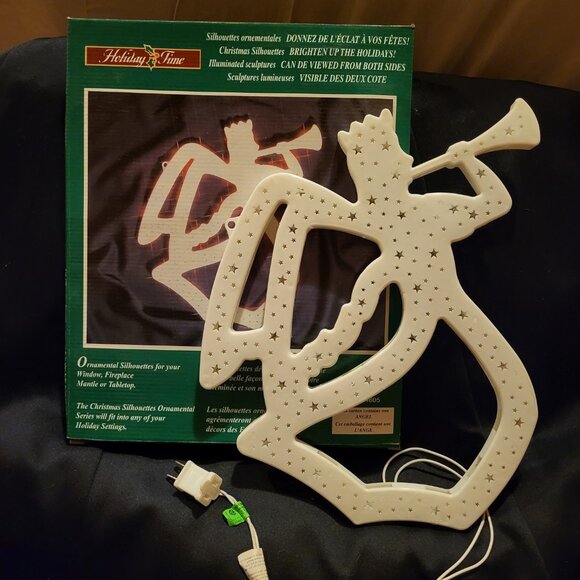 Vintage Christmas Lights - Angel Silhouette - Window Display - Retro Christmas - Picture 5 of 14